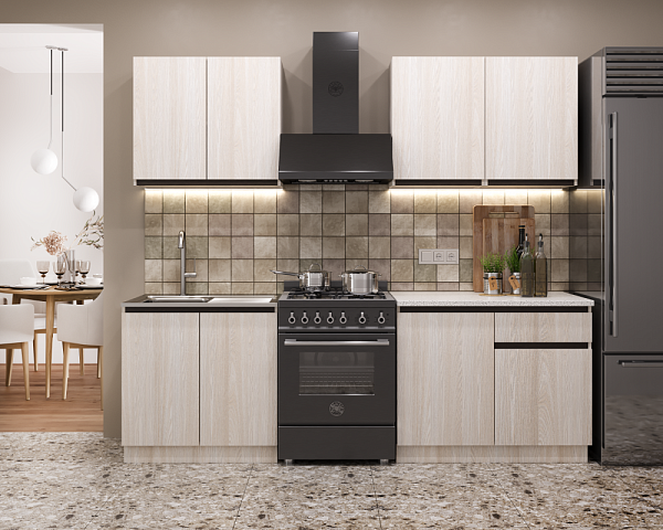 Кухня Стиль белая Анкор светлый + вставка Венге 1800 (готовое решение) Кухня Стиль белая Анкор светлый + вставка Венге 1800 (готовое решение) купить в Санкт-Петербурге