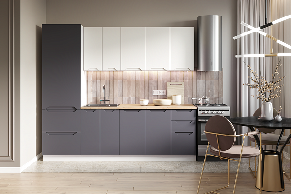 Кухня Хельга 2400 белый снег софт / маренго софт (готовое решение) Кухня Хельга 2400 белый снег софт / маренго софт (готовое решение) купить в Санкт-Петербурге