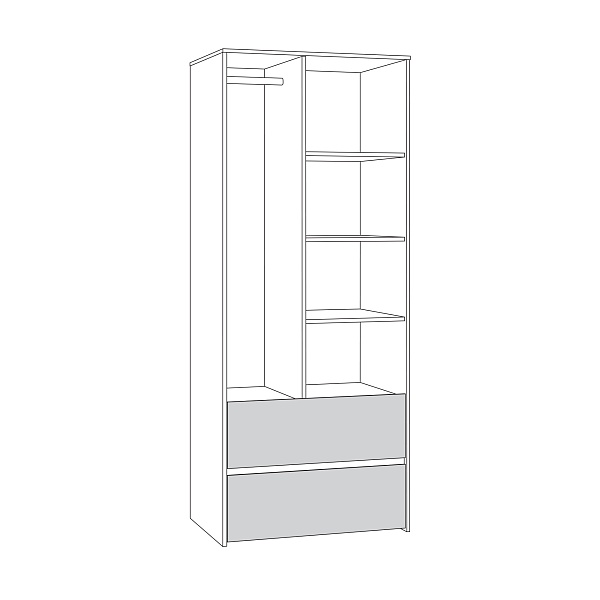 Шкаф для одежды 13.333 Торонто Белый / Стальной серый купить в Санкт-Петербурге Шкаф для одежды 13.333 Торонто Белый / Стальной серый купить в Санкт-Петербурге