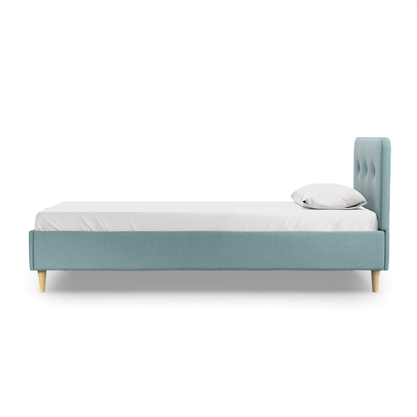 Тахты Дримс кровать Велюр Тако бирюзовый, светлые опоры 90 Тахты Дримс кровать Велюр Тако бирюзовый, светлые опоры 90