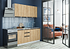 Кухня Стиль дуб крафт золотой + вставка черный 1600 (готовое решение) Кухня Стиль дуб крафт золотой + вставка черный 1600 (готовое решение) купить в Санкт-Петербурге