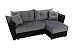 Угловой диван Светлана серо-черный кожа Угловой диван Светлана серо-черный кожа