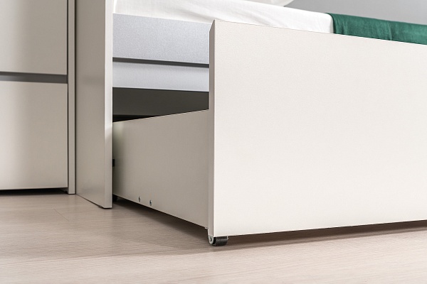 Кровать 11.39 Торонто Белый / Стальной серый  Кровать 11.39 Торонто Белый / Стальной серый  купить в Санкт-Петербурге