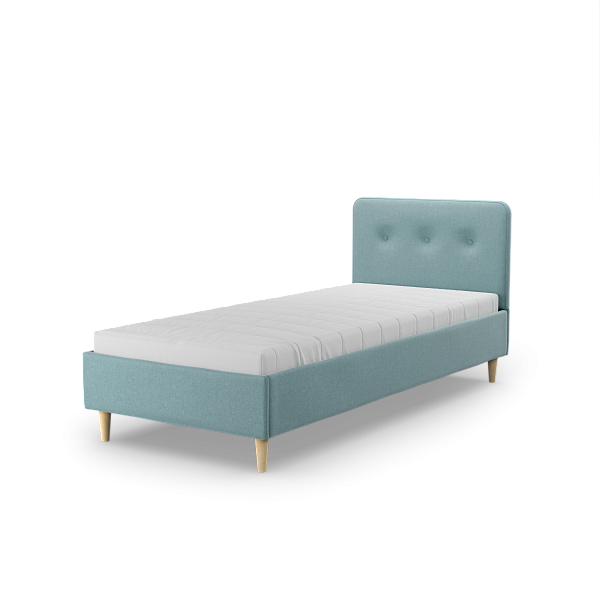 Тахты Дримс кровать Велюр Тако бирюзовый, светлые опоры 90 Тахты Дримс кровать Велюр Тако бирюзовый, светлые опоры 90