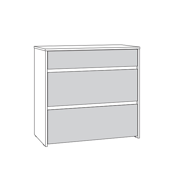 Комод 13.321 Торонто Белый / Стальной серый Комод 13.321 Торонто Белый / Стальной серый купить в Санкт-Петербурге