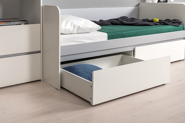 Кровать 11.39 Торонто Белый / Стальной серый  Кровать 11.39 Торонто Белый / Стальной серый  купить в Санкт-Петербурге