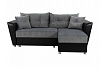 Угловой диван Светлана серо-черный кожа Угловой диван Светлана серо-черный кожа