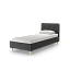 Тахты Дримс кровать Велюр Тако темно-серый, светлые опоры 90 см Тахты Дримс кровать Велюр Тако темно-серый, светлые опоры 90 см